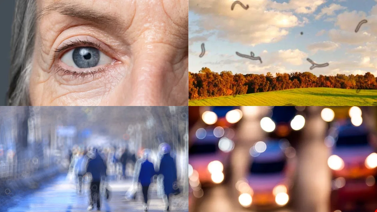 The symptoms of ocular clog — floaters, blurry vision, night halos